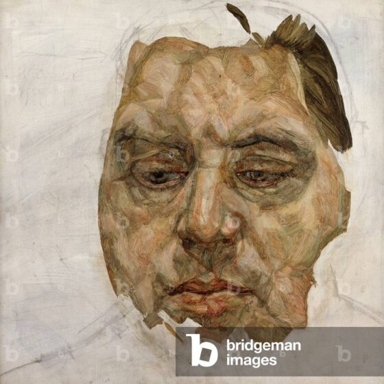 Francis Bacon, 1956-57 (oil & charcoal on canvas) By Lucian Freud.